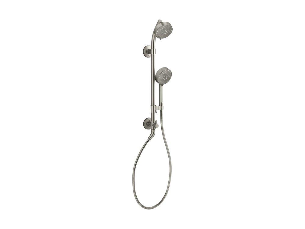 KOHLER Vibrant&reg; Brushed Nickel Single Handle Multi Function Shower System 