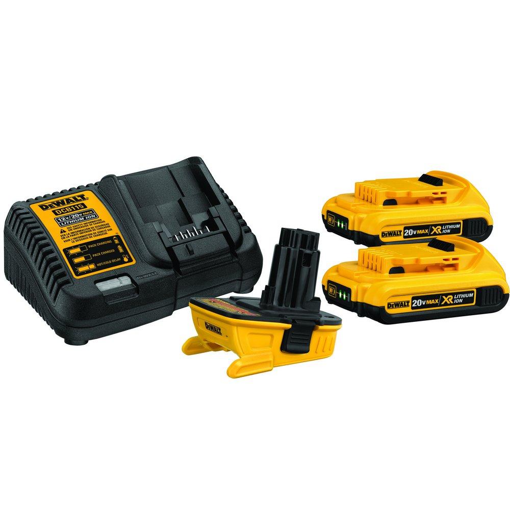 DEWALT Yellow/Black Adapter Battery Combo Kit 
