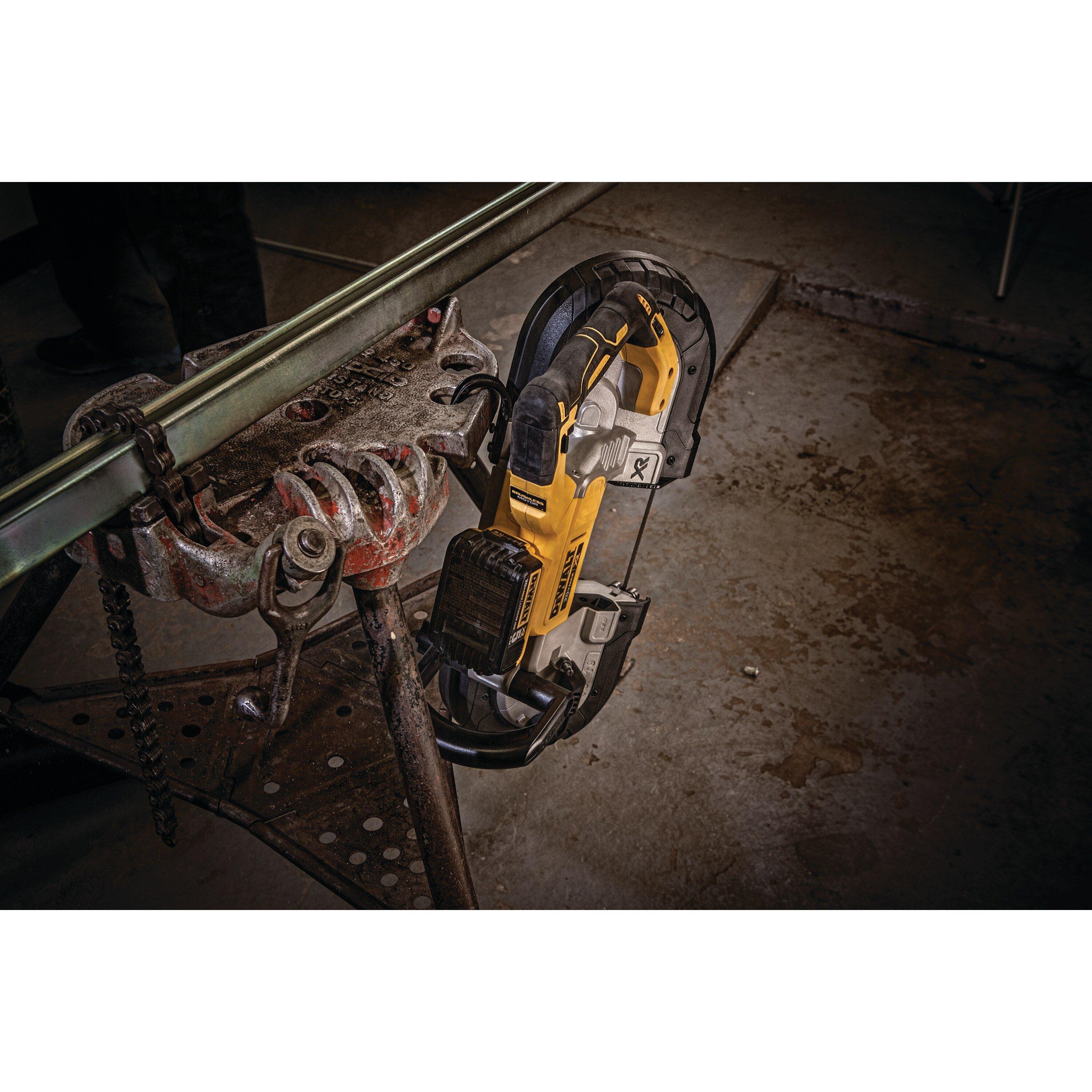 DEWALT Yellow Cordless Deep Cut Lithium-Ion Band Saw Kit 