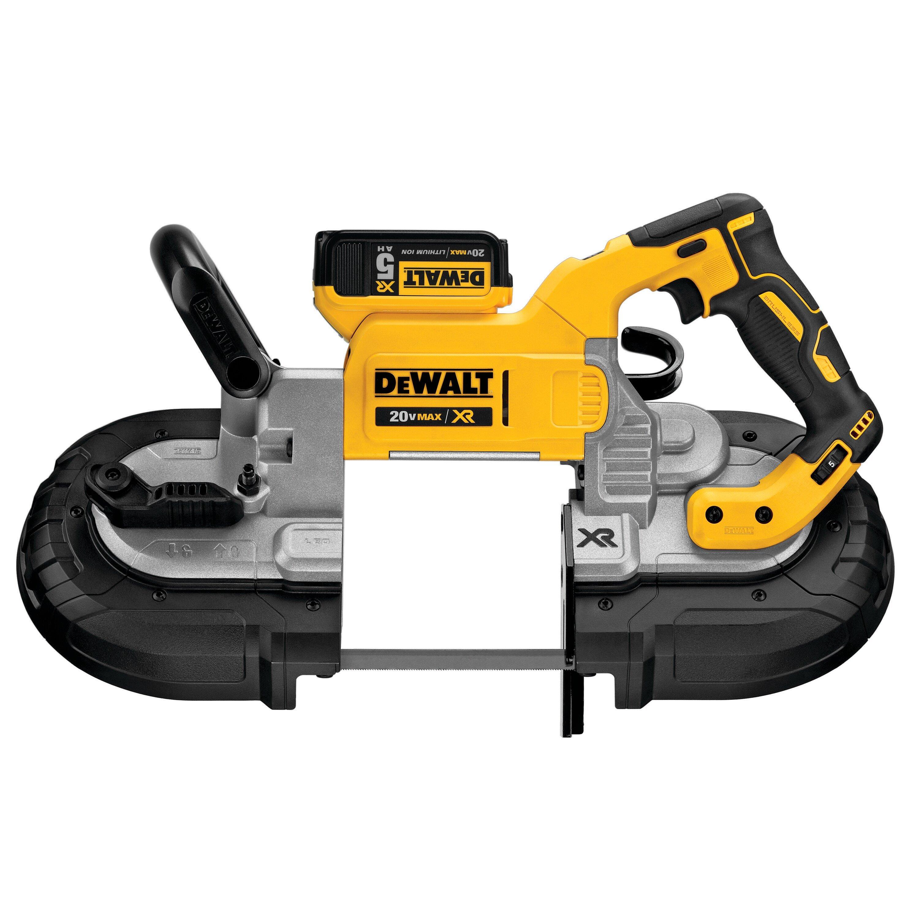 DEWALT Yellow Cordless Deep Cut Lithium-Ion Band Saw Kit 