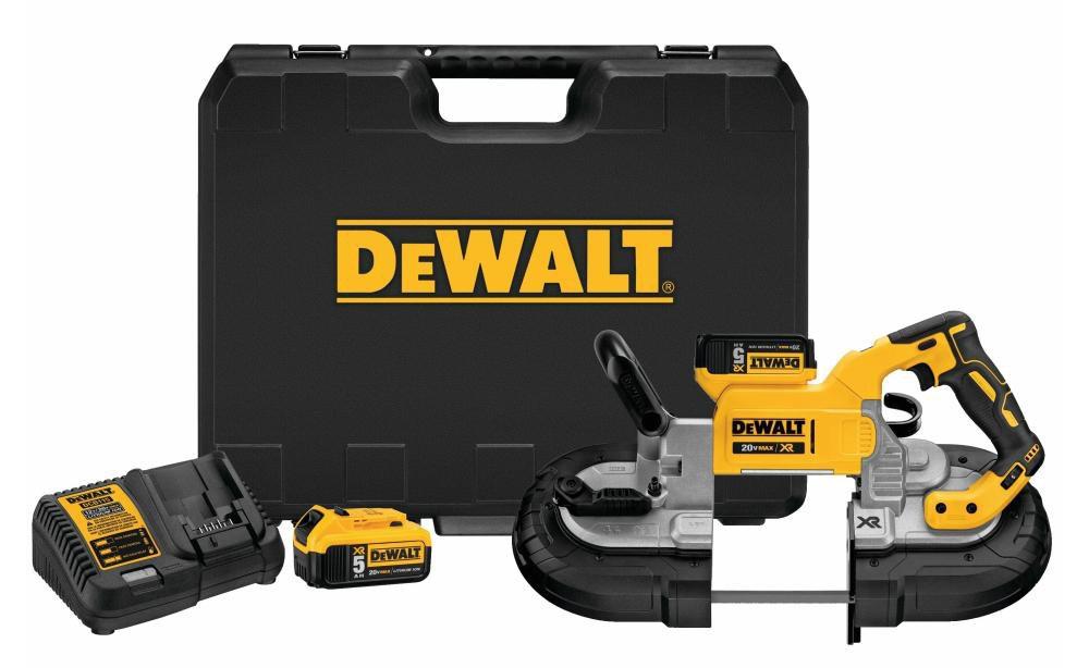 DEWALT Yellow Cordless Deep Cut Lithium-Ion Band Saw Kit 