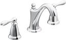 Moen Polished Chrome Two Handle Widespread Bathroom Sink Faucet Lever Handle 