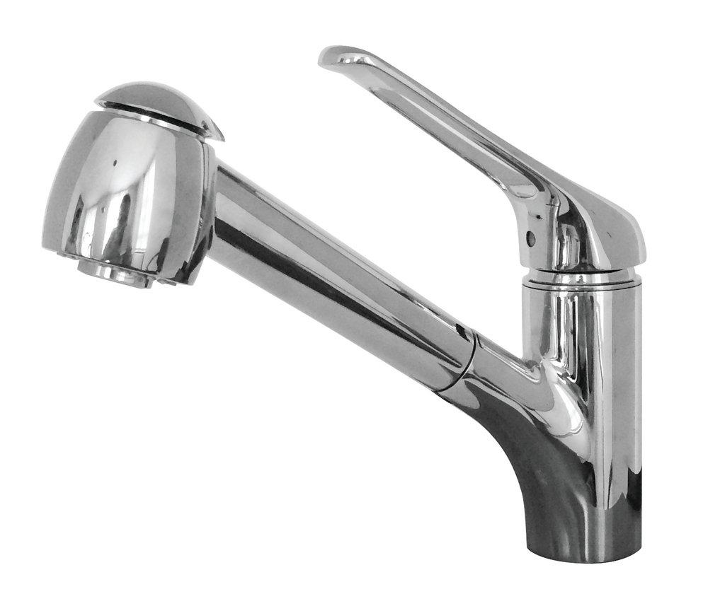 Franke Polished Chrome Single Handle Pull Out Kitchen Faucet 