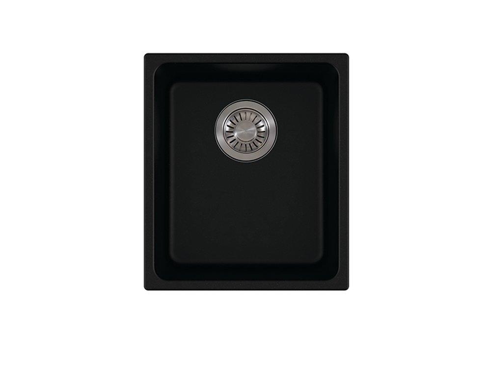 Franke Onyx 15 x 17-3/8 in. No Hole Composite Single Bowl Undermount Kitchen Sink 