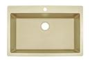 33 x 22 in. 1 Hole Composite Single Bowl Dual Mount Kitchen Sink in Champagne