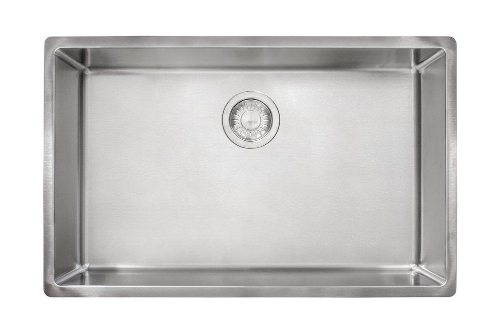 Franke Satin Stainless Steel 28-1/2 x 17-3/4 in. No Hole Stainless Steel Single Bowl Undermount Kitchen Sink 
