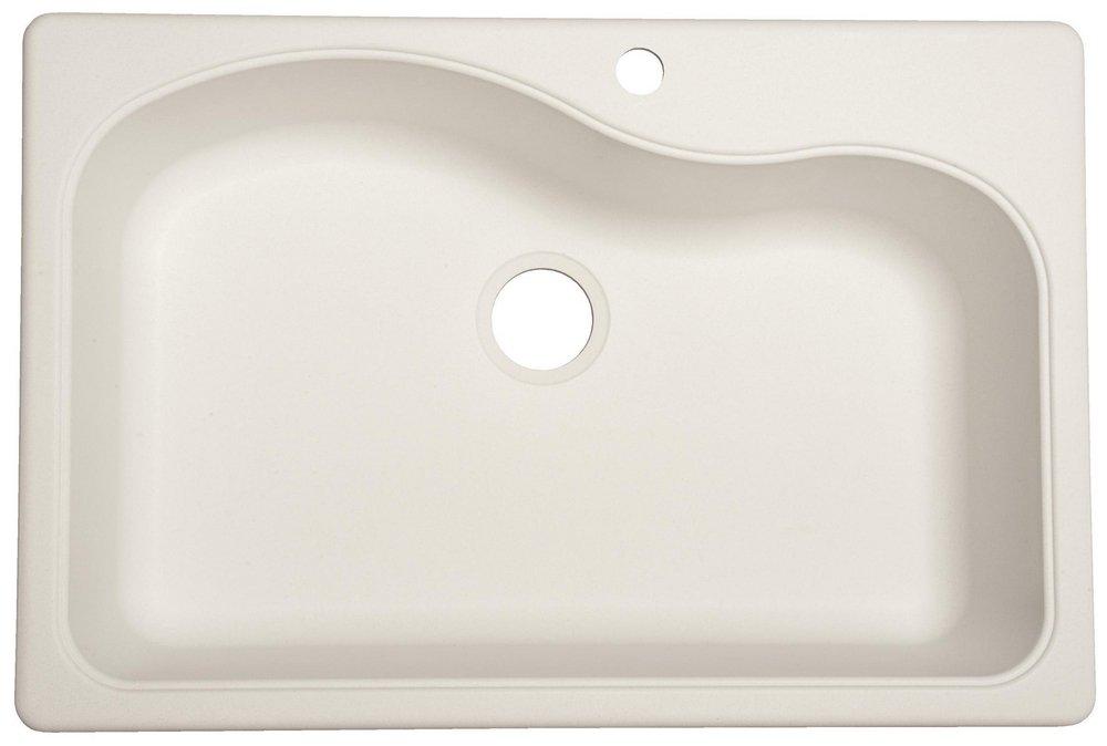 Franke White 33 x 22 in. 1 Hole Composite Single Bowl Undermount Kitchen Sink 