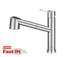 1.75 gpm 1 or 3-Hole Pull-Out Kitchen Sink Faucet with Single-Handle in Stainless Steel