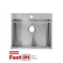 Franke Brushed Steel 25 x 22-7/16 in. 1 Hole Stainless Steel Single Bowl Dual Mount Kitchen Sink 