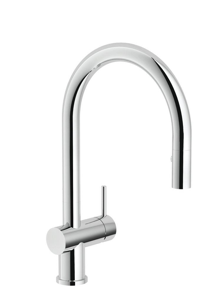 Franke Polished Chrome Single Handle Pull Down Kitchen Faucet 