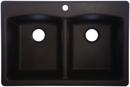 Franke Mocha 33 x 22 in. 1-Hole Composite Double Bowl Dual Mount Kitchen Sink 