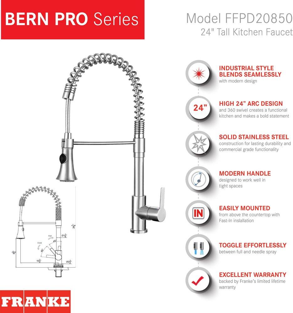 Franke Stainless Steel Single Handle Pull Down Kitchen Faucet 
