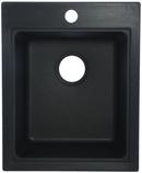 Franke Granite Onyx 16-3/4 x 20-1/2 in. 1 Hole Dual Mount Granite Bar Sink 