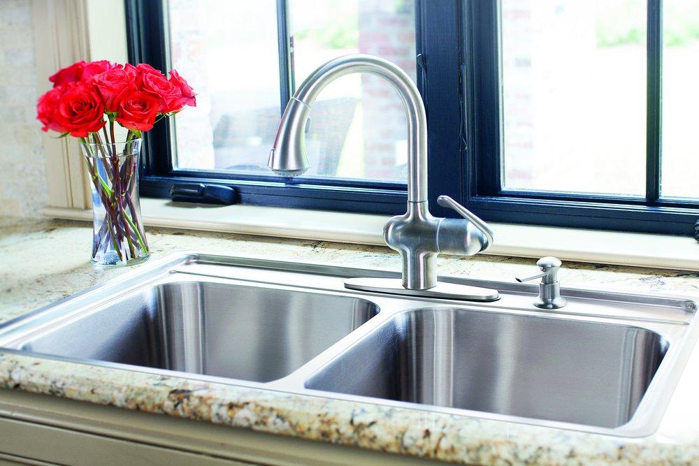 Franke Stainless Steel 33-1/2 x 22-1/2 in. 4 Hole Double Bowl Drop-in Kitchen Sink 