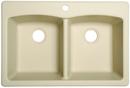Franke Champagne 33 x 22 in. 1 Hole Composite Double Bowl Dual Mount Kitchen Sink 