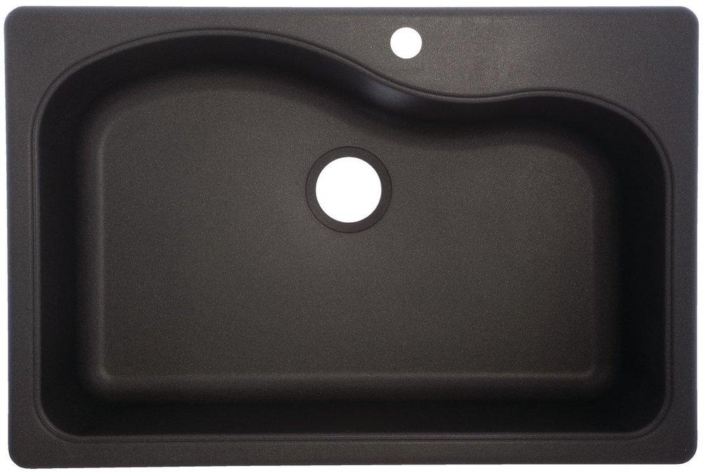 Franke Graphite 33 x 22 in. 1 Hole Composite Single Bowl Dual Mount Kitchen Sink 