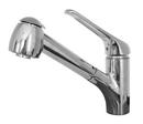 Single Handle Pull Out Kitchen Faucet in Satin Nickel