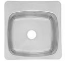 20-1/8 x 20-9/16 in. 3-Hole Top Mount Laundry Sink with Center Drain in Stainless Steel