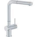 Franke Satin Nickel 1.75 gpm 1-Hole Pull-Out Kitchen Sink Faucet with Single Lever Handle 