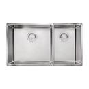 31-9/16 x 17-3/4 in. No Hole Stainless Steel Double Bowl Undermount Kitchen Sink with Sound Dampening