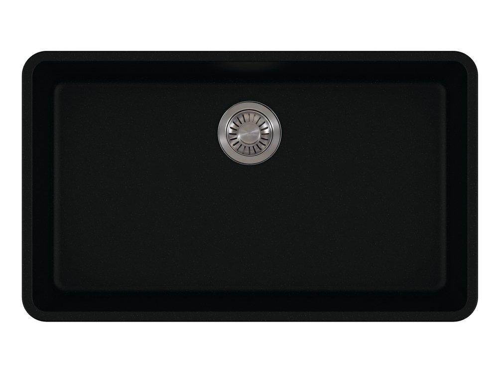 Franke Onyx 32-3/8 x 18-1/2 in. No Hole Composite Single Bowl Undermount Kitchen Sink 