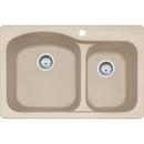 Franke Champagne 3 Hole Double Bowl Dual Mount Kitchen Sink 