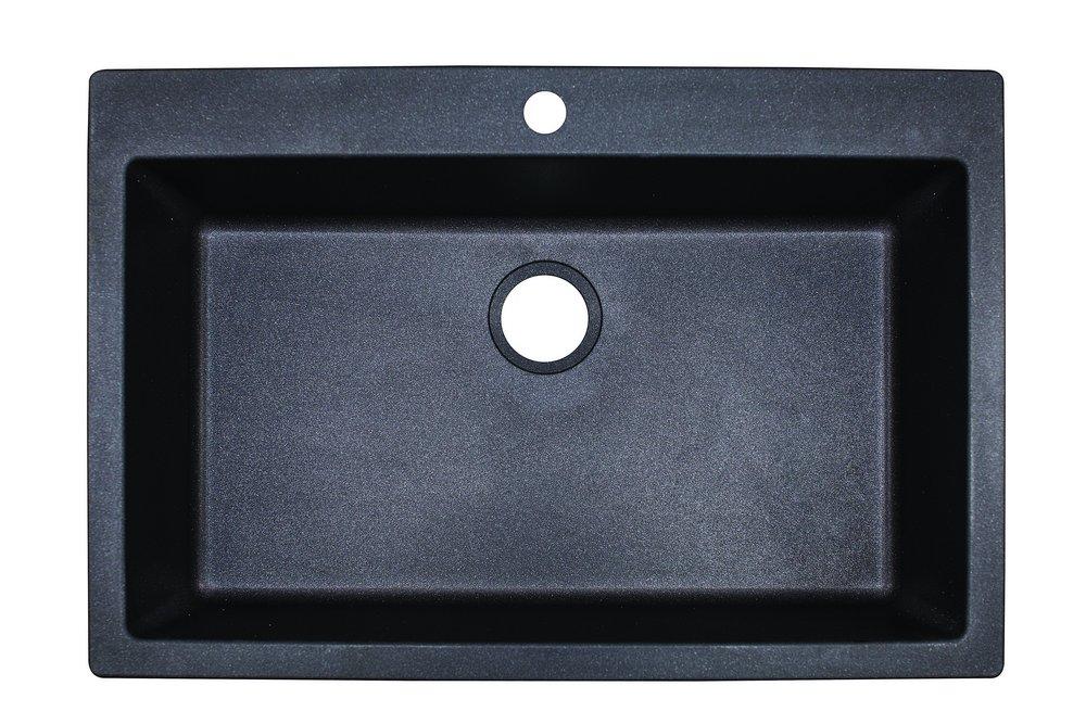 Franke Graphite 33 x 22 in. 1 Hole Composite Single Bowl Dual Mount Kitchen Sink 