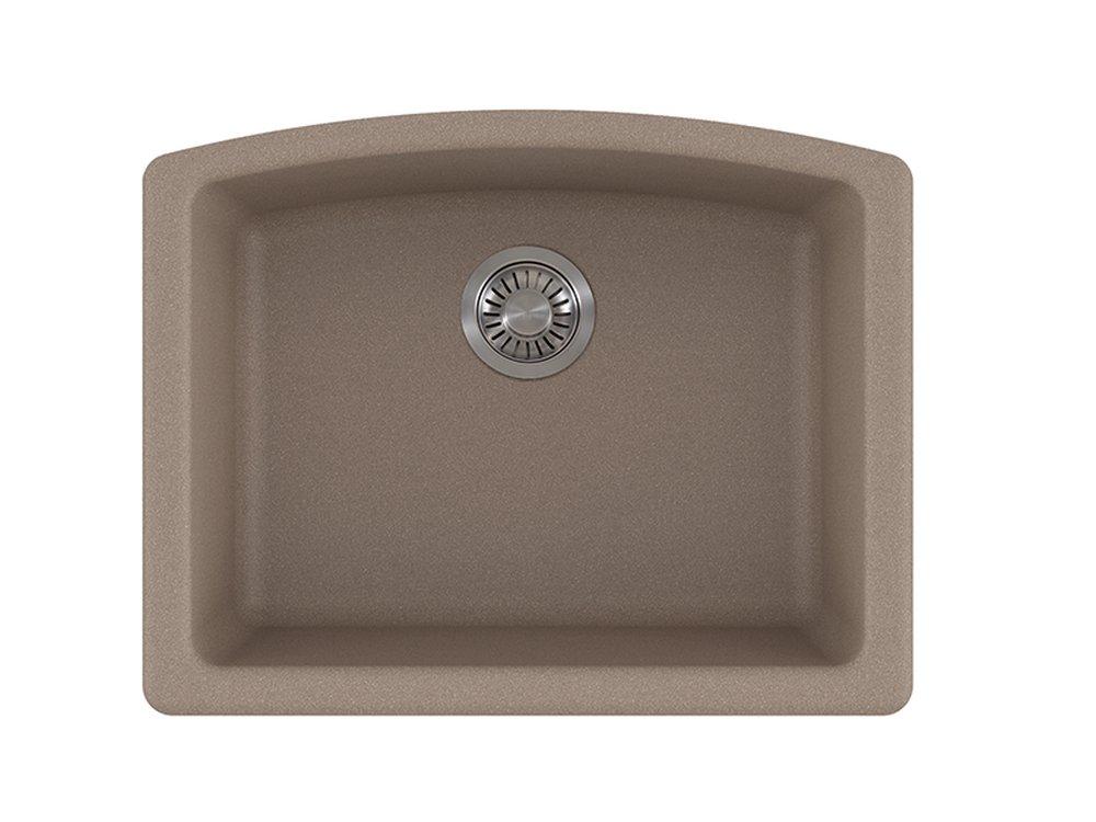 Franke Oyster 25 x 19-5/8 in. No Hole Composite Single Bowl Undermount Kitchen Sink 