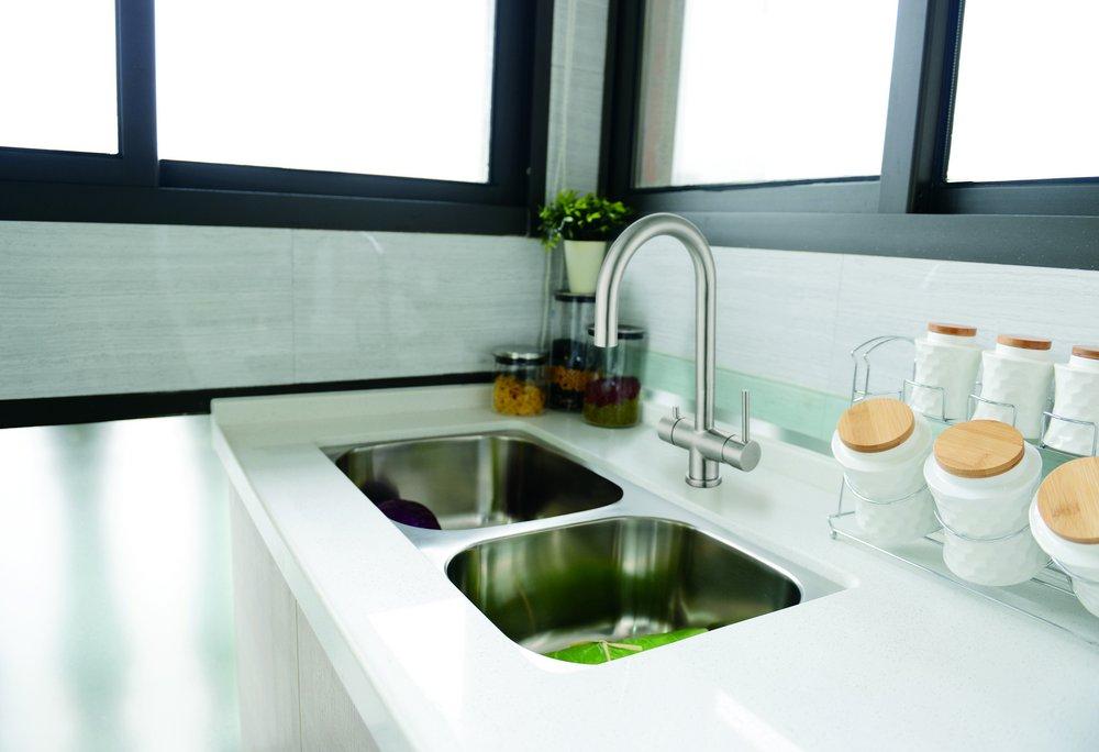 Franke Stainless Steel Two Handle Kitchen Faucet 