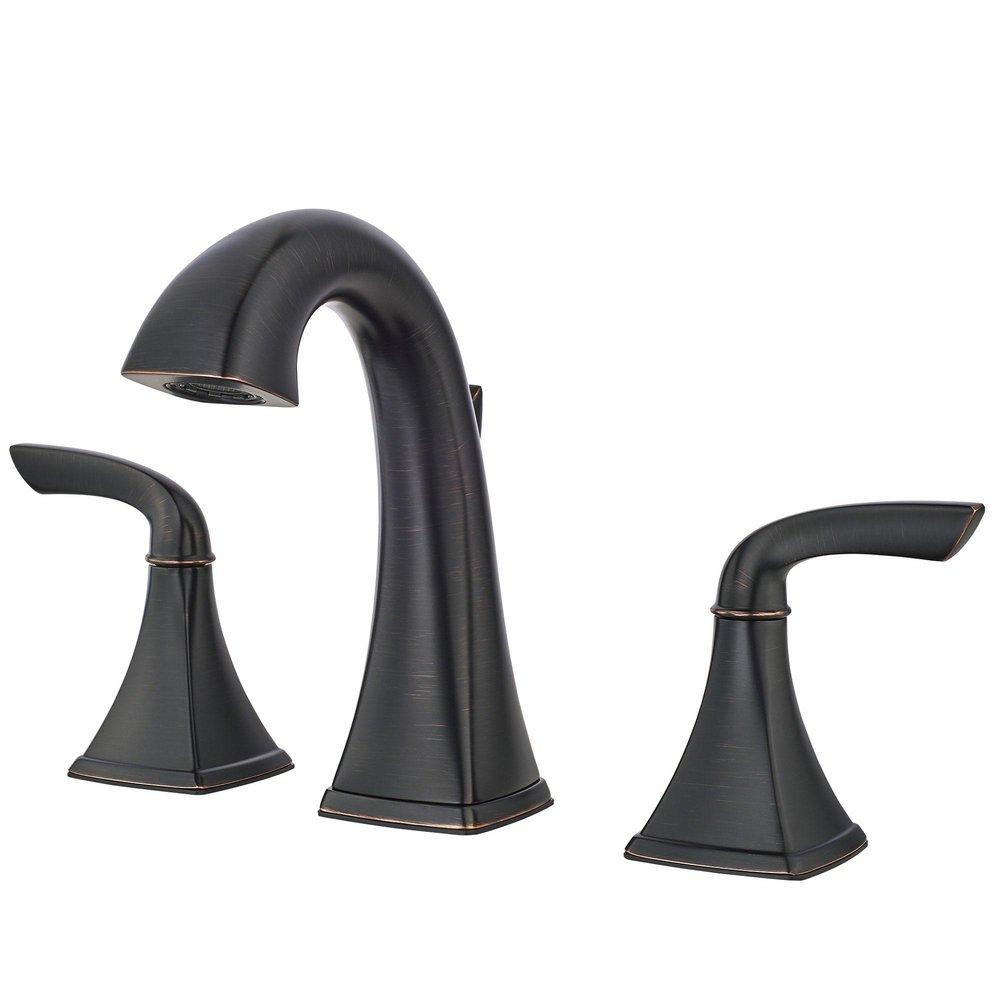 Pfister Tuscan Bronze Two Handle Widespread Bathroom Sink Faucet 