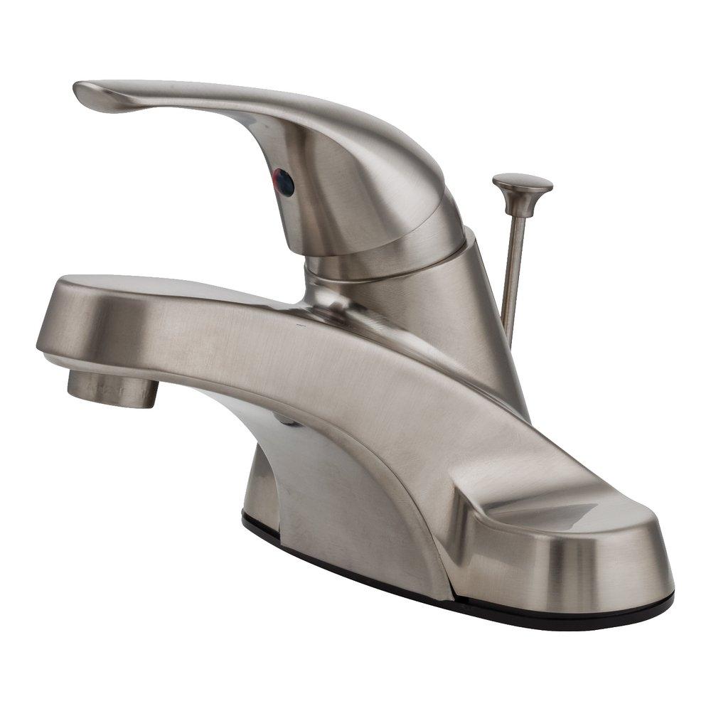 Pfister Brushed Nickel Single Handle Centerset Bathroom Sink Faucet 