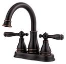 1.2 gpm 3-Hole Centerset Bath Faucet with Double Lever Handle in Tuscan Bronze