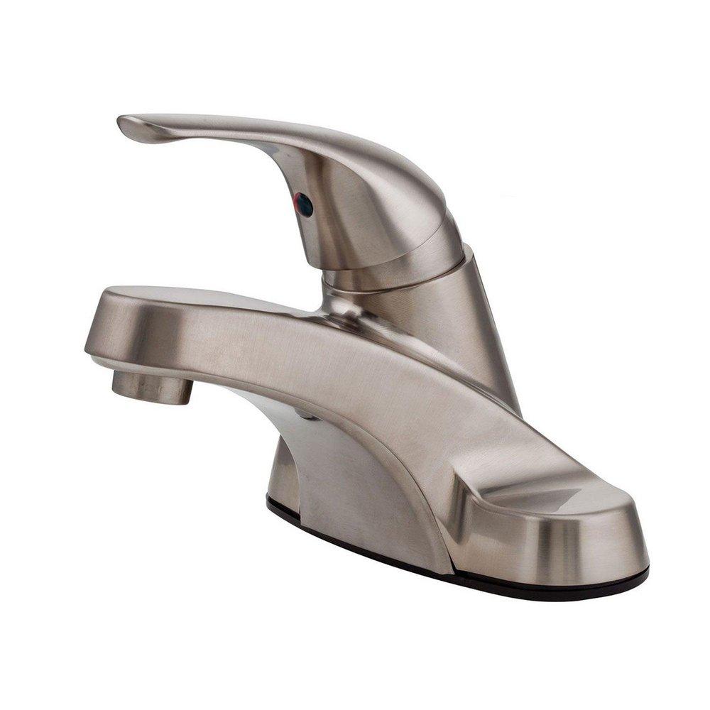 Pfister Brushed Nickel Single Handle Centerset Bathroom Sink Faucet 