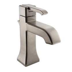 Single Handle Monoblock Bathroom Sink Faucet in Brushed Nickel