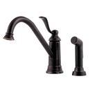 Single Handle Kitchen Faucet with Side Spray in Tuscan Bronze