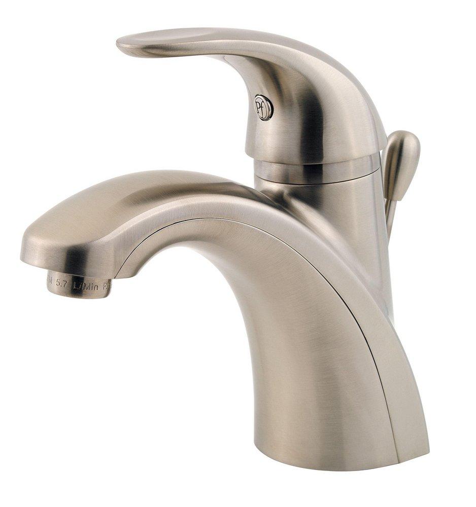 Pfister Brushed Nickel Single Handle Monoblock Bathroom Sink Faucet 