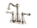 1.2 gpm 3-Hole Deck Mount Mini-Widespread Bath Faucet with Double Lever Handle, High Arc Spout in Polished Nickel