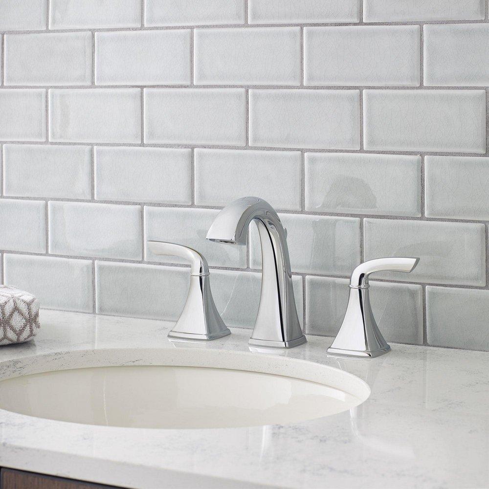 Pfister Polished Chrome Two Handle Widespread Bathroom Sink Faucet 