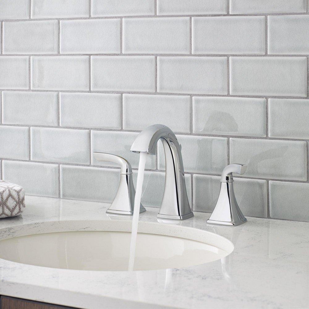 Pfister Polished Chrome Two Handle Widespread Bathroom Sink Faucet 