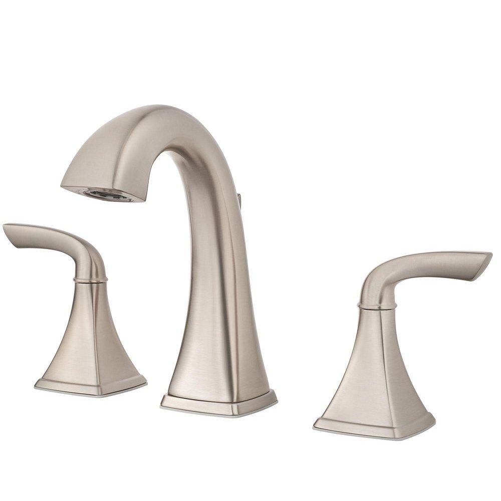 Pfister Brushed Nickel Two Handle Widespread Bathroom Sink Faucet 