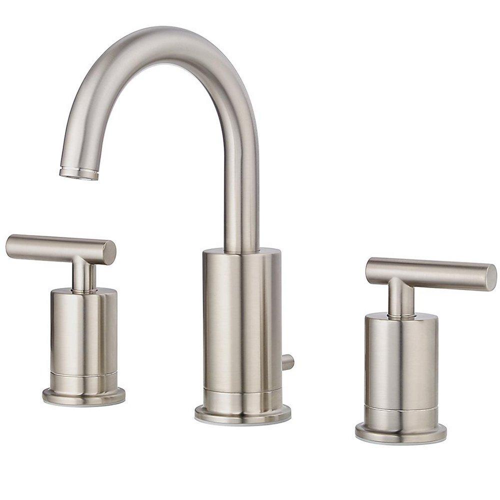 Pfister Brushed Nickel Two Handle Widespread Bathroom Sink Faucet 
