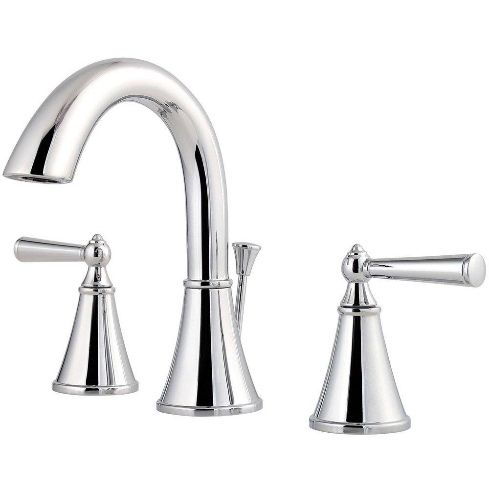 Pfister Polished Chrome Two Handle Widespread Bathroom Sink Faucet 