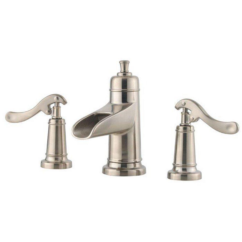 Pfister Brushed Nickel Two Handle Widespread Bathroom Sink Faucet 