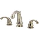 1.2 gpm 3-Hole Widespread Lavatory Faucet with Double Lever Handle in Brushed Nickel