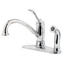 8-15/16 in. 2 or 4-Hole Kitchen Sink Faucet with Single Lever Handle in Polished Chrome