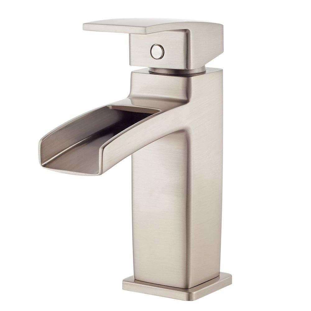 Pfister Brushed Nickel Single Handle Monoblock Bathroom Sink Faucet 