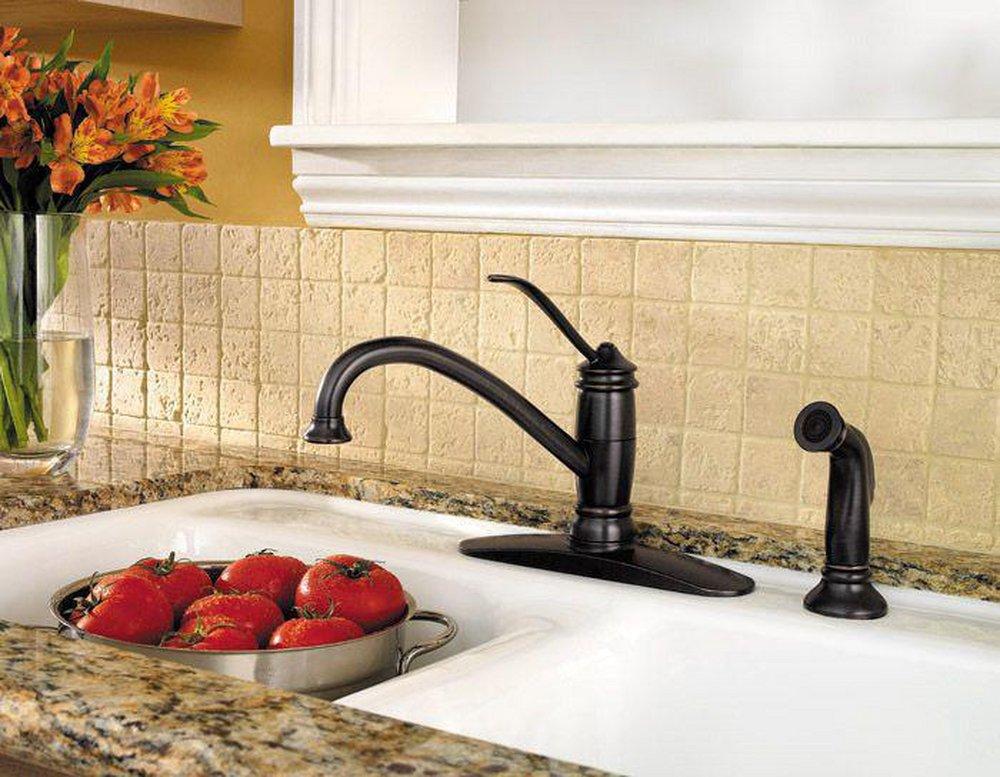 Pfister Tuscan Bronze 1.8 gpm 2 or 4-Hole Kitchen Faucet with Single Lever Handle 