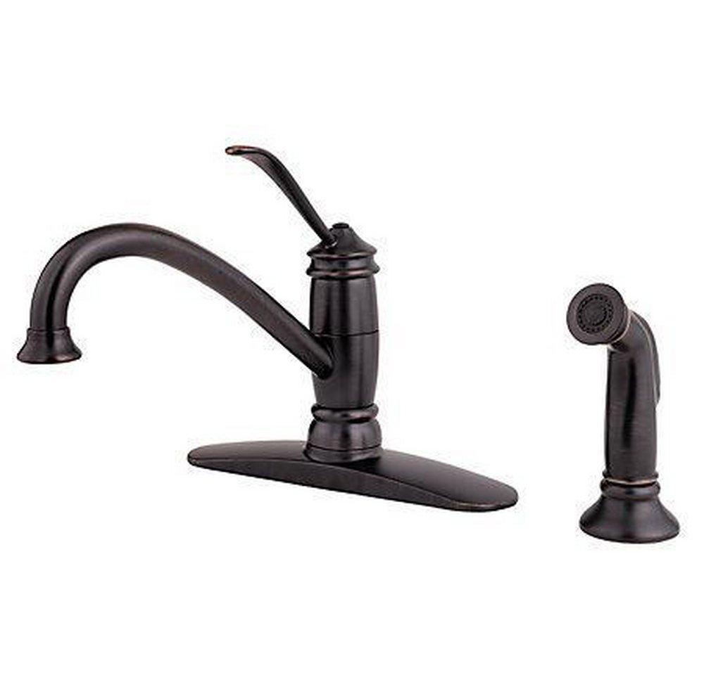 Pfister Tuscan Bronze 1.8 gpm 2 or 4-Hole Kitchen Faucet with Single Lever Handle 