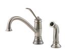 1.8 gpm 2 or 4-Hole Kitchen Faucet with Single Lever Handle in Stainless Steel