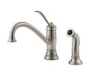 Pfister Stainless Steel 8-15/16 in. 2 or 4-Hole Kitchen Sink Faucet with Single Lever Handle 